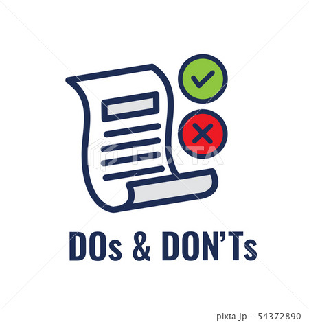 Do And Dont Or Good And Bad Icons W Positive Andのイラスト素材 54372890 Pixta