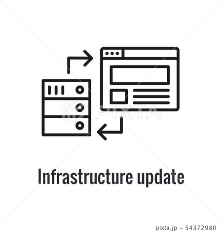 Website Data Transfer Icon with arrow imagery of 54372980
