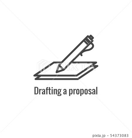 New Business Process Icon w Proposal Draft phase New Business Process Icon w Proposal Draft phase 54373083