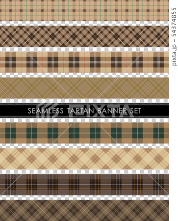 Seamless tartan banner set 54374855