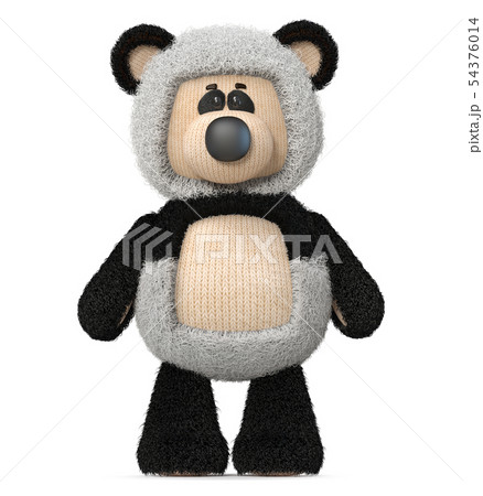 3d illustration funny bear panda 54376014