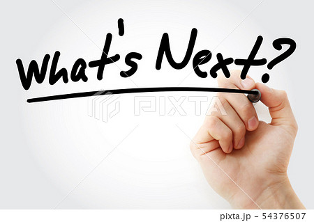 What's Next? text with marker 54376507