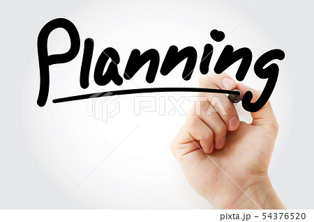 Planning text with marker Planning text with marker 54376520
