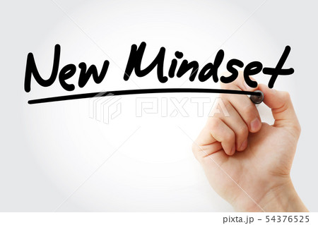 New Mindset text with marker New Mindset text with marker 54376525
