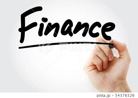 Finance text with marker Finance text with marker 54376526