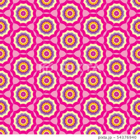 Abstract tile pink pattern Summer holiday ornament 54376940