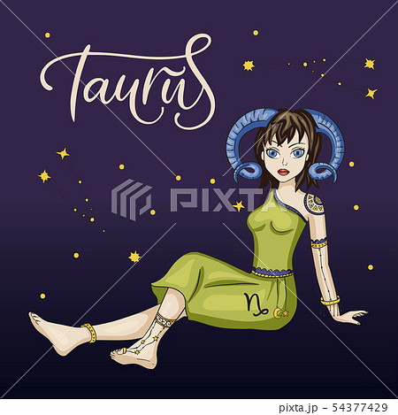 Zodiac Girl Vector Sign. 54377429