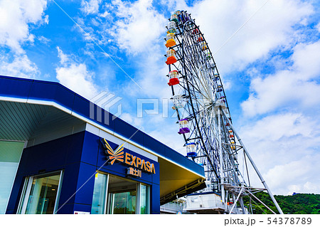 [高速道路イメージ][交通イメージ] 東名高速道路　富士川SA上り　サービスエリアの風景 54378789