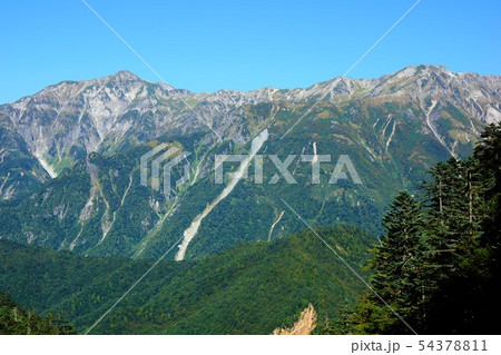 白出沢からの笠ヶ岳と抜戸岳 白出沢からの笠ヶ岳と抜戸岳 54378811