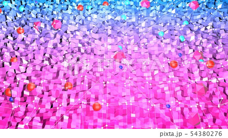 3d surface as 3d low poly abstract geometric background with modern gradient colors, red blue violet 54380276