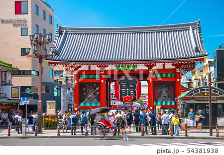 日本の東京都市景観 浅草寺(雷門) 日本の東京都市景観 浅草寺(雷門) 54381938