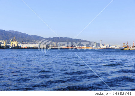 神戸・都市風景・神戸港と六甲山地 神戸・都市風景・神戸港と六甲山地 54382741