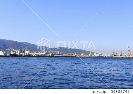 神戸・都市風景・神戸港と六甲山地 神戸・都市風景・神戸港と六甲山地 54382742