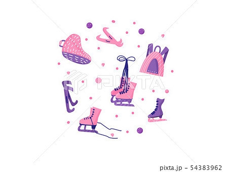 Figure skating concept. Vector illustration. 54383962