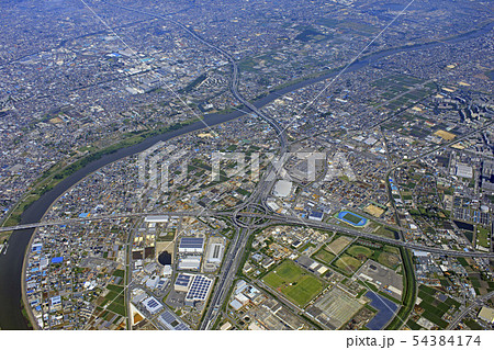 三郷上空／郊外の住宅地 54384174