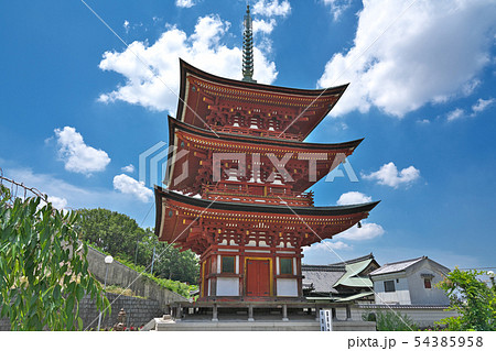 【家原寺 (ハンカチ寺) 三重塔】 大阪府堺市西区家原寺町 54385958