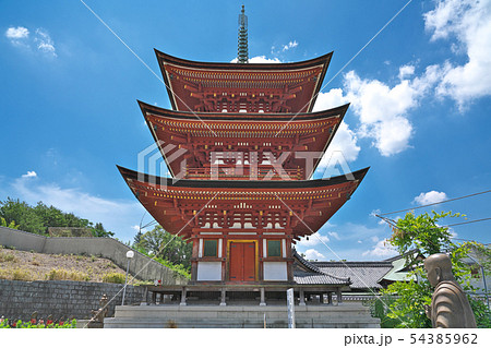 【家原寺 (ハンカチ寺) 三重塔】 大阪府堺市西区家原寺町 54385962