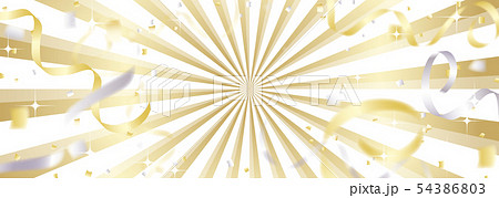紙吹雪やテープが舞う金色の背景 紙吹雪やテープが舞う金色の背景 54386803