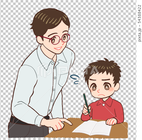 Teacher and child teaching Teacher and child teaching 54388422