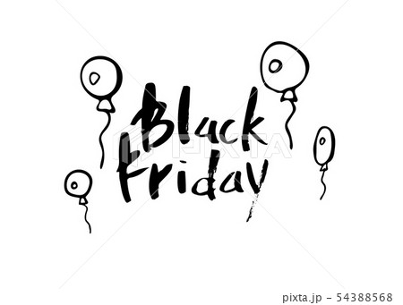 Black Friday vector text with decoration. 54388568