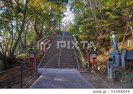 東京八王子市の秋の高尾山薬王院の男坂 東京八王子市の秋の高尾山薬王院の男坂 54388849