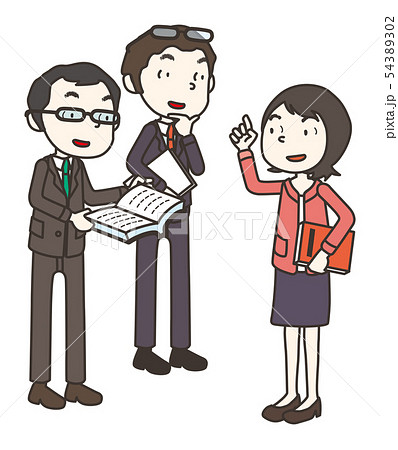 議論 話し合う Discussのイラスト素材