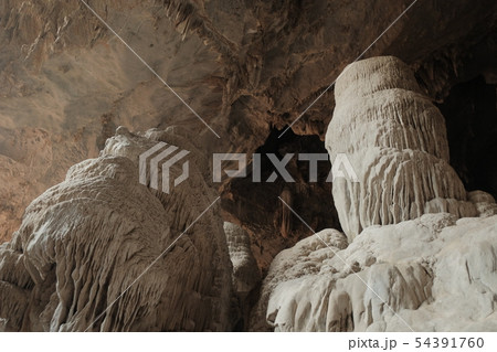 Stalagmite inside the cave. mae usu cave thailand Stalagmite inside the cave. mae usu cave thailand 54391760