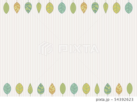 植物のストライプ背景　アイボリー 54392623