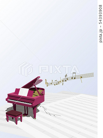 ベクター イラスト デザイン Cg Ai グランドピアノ 音符 音楽 サウンド コンサート イベントのイラスト素材