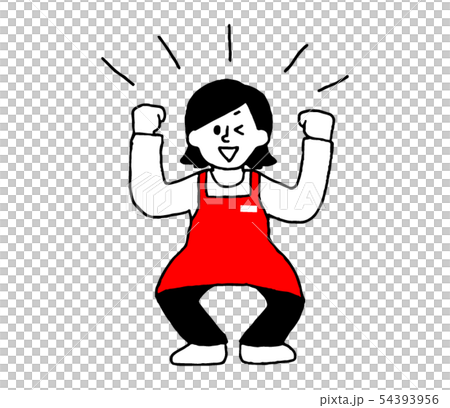 Motivational female shop assistant (simple) Motivational female shop assistant (simple) 54393956