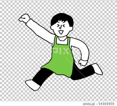 A man in an apron wearing a guts pose (simple) A man in an apron wearing a guts pose (simple) 54393959