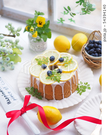 オシャレなレモンケーキの写真素材