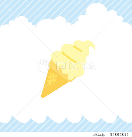 かわいいソフトクリーム 夏のアイコン のイラスト素材