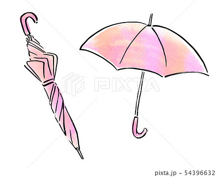 人物 女性 傘のイラスト素材