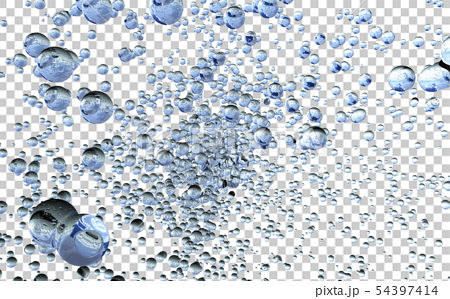 多くの反射する水滴1 背景透過 のイラスト素材