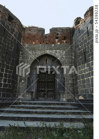 Stone masonry wall main gate Sardar Purandare Wada Stone masonry wall main gate Sardar Purandare Wada 54399238