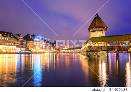Lucerne, Switzerland, night view Lucerne, Switzerland, night view 54400183