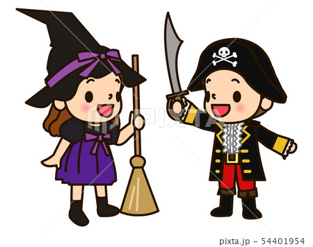 ハロウィーンの仮装をした子供たち ハロウィーンの仮装をした子供たち 54401954