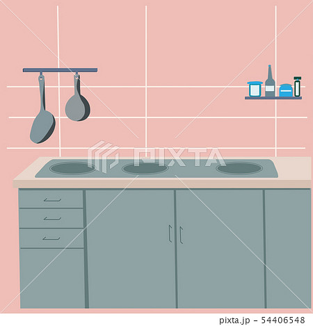 Kitchen with furniture set. Cozy room interior 54406548