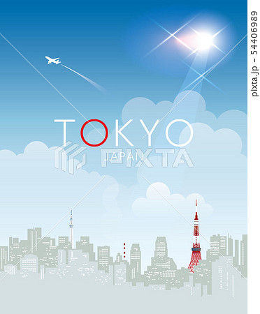 Design of the city visited for travel, Japanese fa 54406989