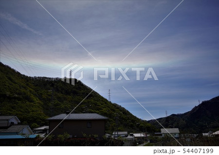 内暈と環水平アーク 内暈と環水平アーク 54407199