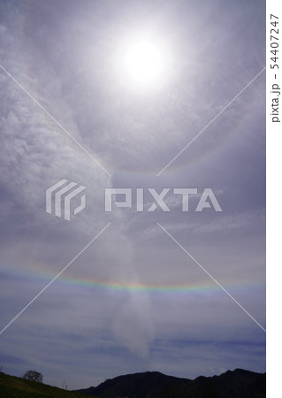 内暈と環水平アーク 内暈と環水平アーク 54407247