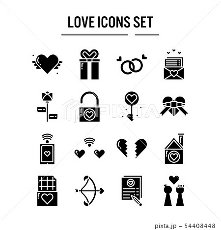 Love Icon In Outline Designのイラスト素材