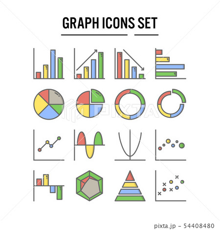 Graph and diagram icon in filled outline design Graph and diagram icon in filled outline design 54408480