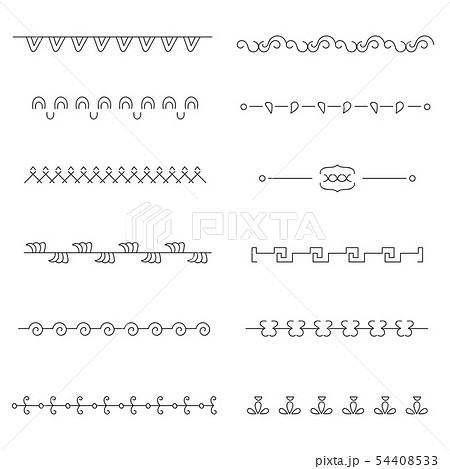 Hand drawn dividers set. Hand drawn dividers set. 54408533