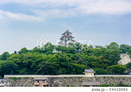 満島山にそびえる唐津城 54410093