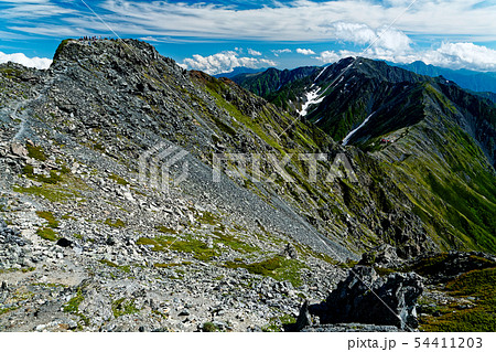 夏の南アルプス・北岳山頂と間ノ岳 54411203