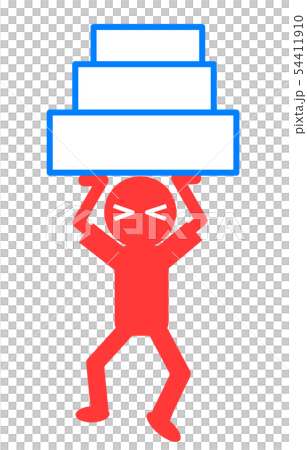 Person carrying a heavy load 54411910