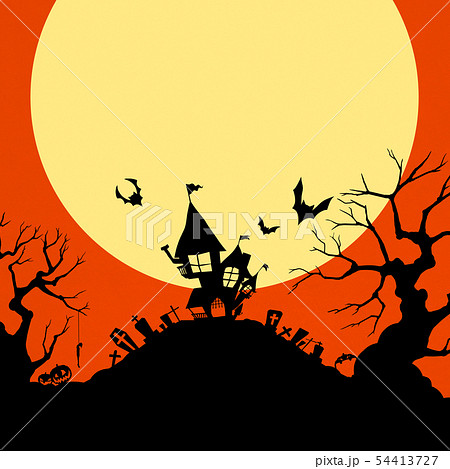 背景-ハロウィン-月 背景-ハロウィン-月 54413727