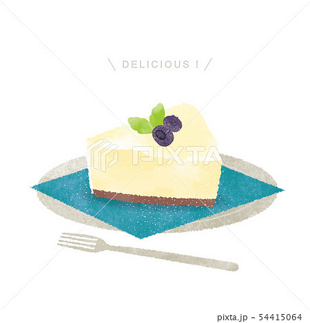 レアチーズケーキのイラストのイラスト素材
